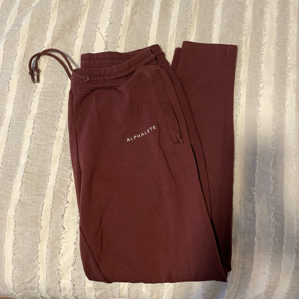 Burgundy alphalete joggers
